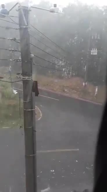 Se registró en la tarde de este miércoles en Bucaramanga fuerte lluvia