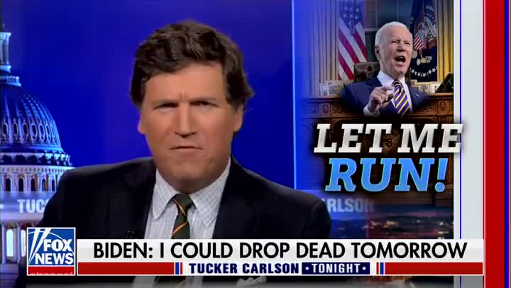 Tucker covers senile Biden's "drop dead" comment