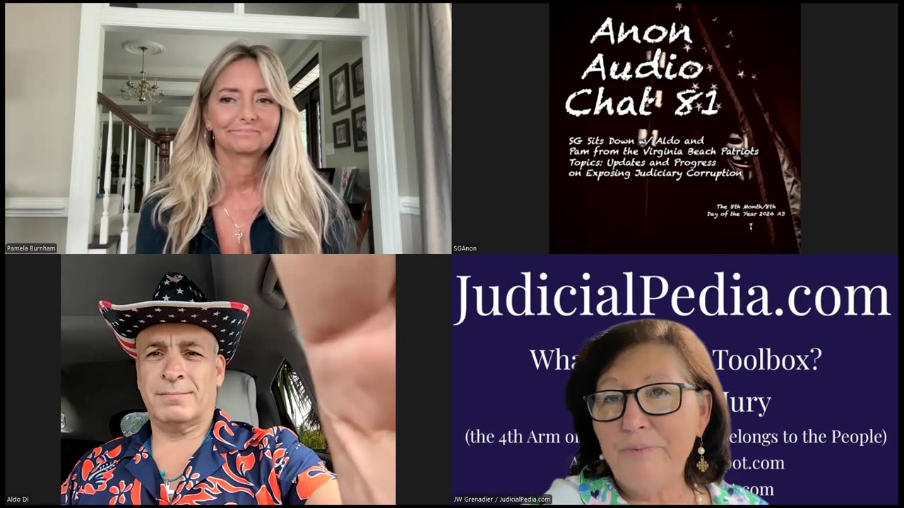 (8/8/2024) | AUDIO CHAT 81 | SG Sits Down w/ Virginia Patriots Aldo, Pam, and JW to Talk Efforts Toward a Peoples Grand Jury Audience