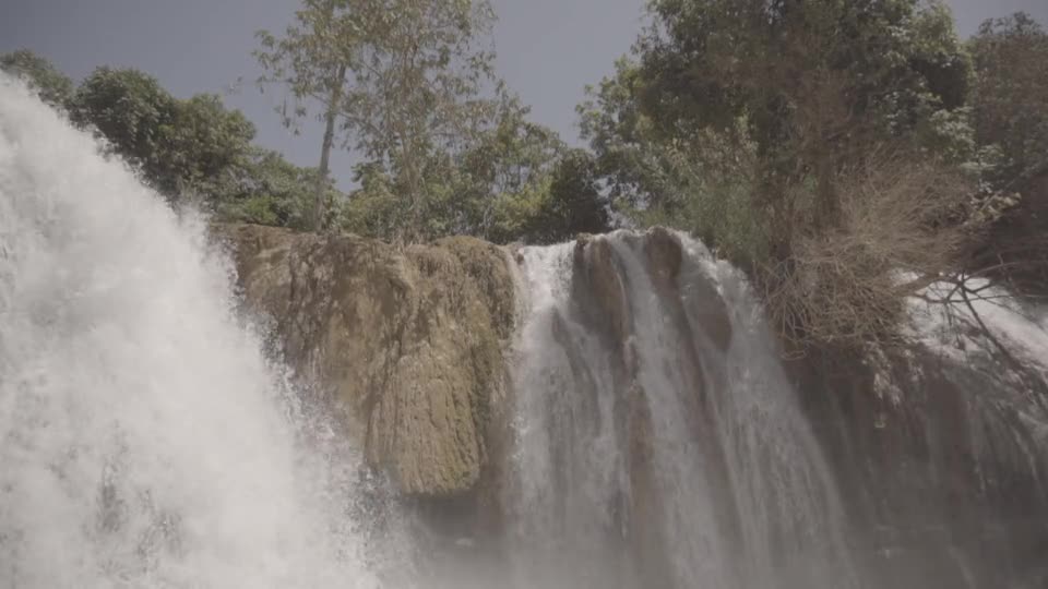 The water flows very high speed