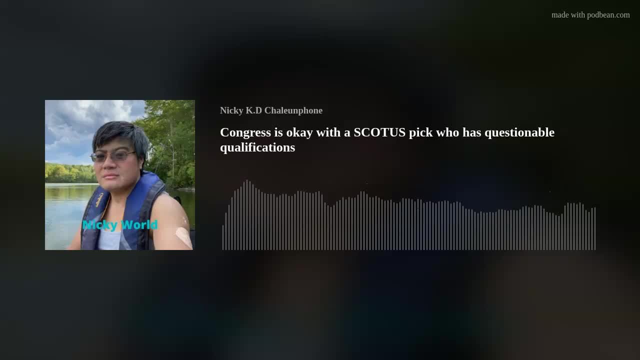 Congress is okay with a SCOTUS pick who has questionable qualifications