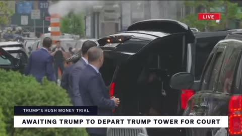 45-47 leaves Trump Tower this morning