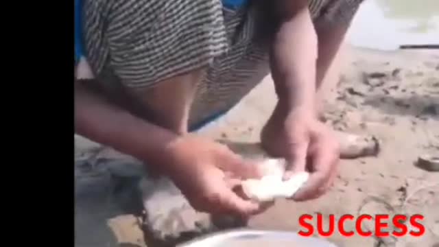 Little Boy catching fish viral video