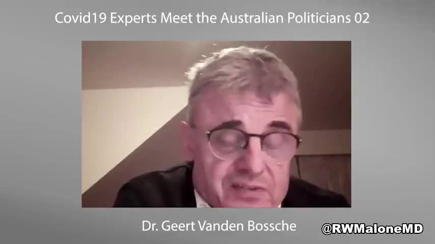 Geert Vanden Bossche speaks to australian politicians