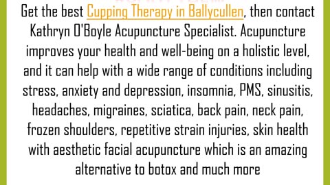 Get the best Cupping Therapy in Ballycullen