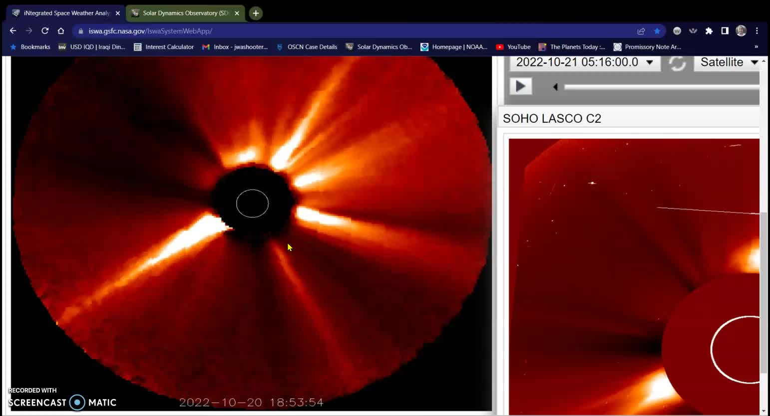 CME Inbound / Space Weather Update 10-21-22