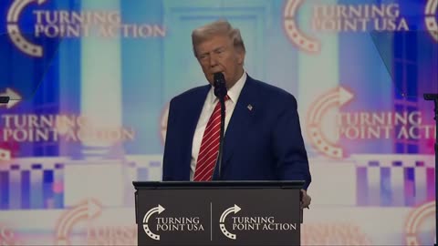 President-elect Donald Trump speaks at Turning Point's AmericaFest 2024