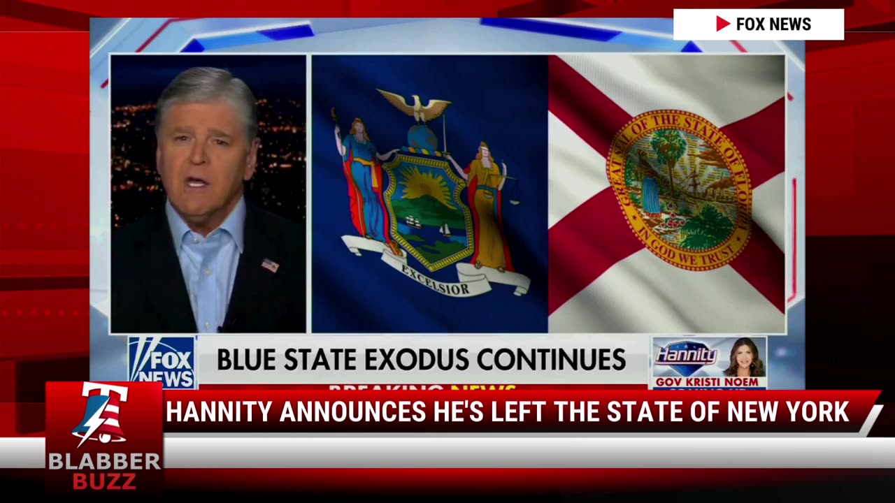 Hannity Announces He's Left The State Of New York