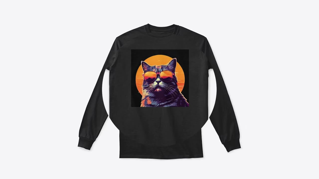 Cat adorned in oversized sunglasses facing the lens T-Shirt Hodies mens womens fit many color size