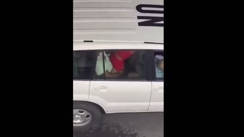 UN worker having sex in the backseat