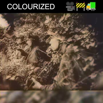 German Troops Use a Goliath RC to Knock Out a Sherman - 1944 Remote-Controlled Action COLOURIZED