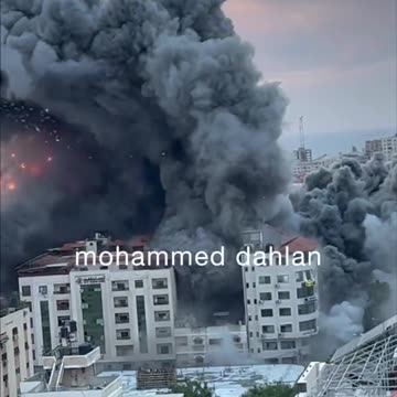 Palestine tower leveled after Israeli strikes in Gaza