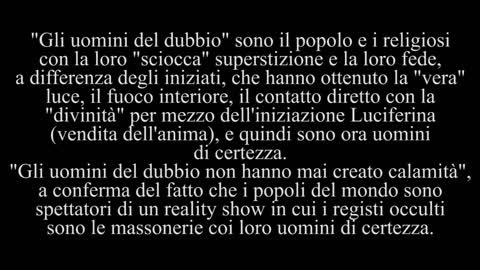 Scopo finale N.W.O e seduta massonica G.O.I commentata in cui mostrano il loro culto del fallo pagano satanico luciferico e che dicono dell'unione degli opposti che è una cazzatona quindi sono dei truffatori che vanno arrestati o messi in manicomio