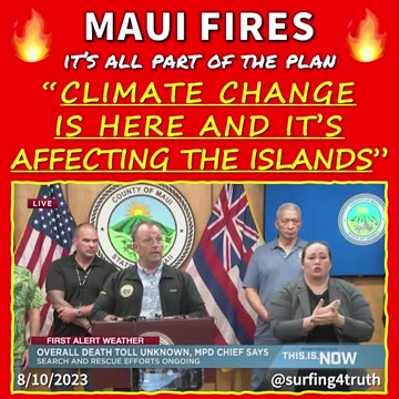 Fires blamed on climate change sucker show