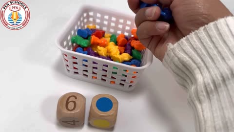 Using a Dice - Numbers - Colours - Counting - Educational Videos for Kids