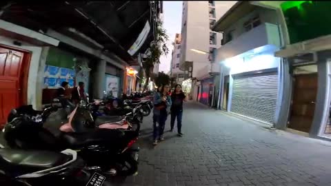 STREETS OF MALE' CITY, MALDIVES - ONE OF THE MOST DENSELY POPULATED CITIES IN THE WORLD