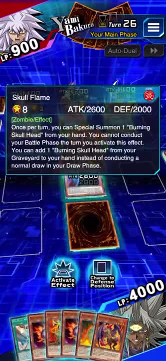 Yu-Gi-Oh! Duel Links - Burning Skull Head Gameplay (Leo and Luna’s Duel Carnival SR Card Reward)