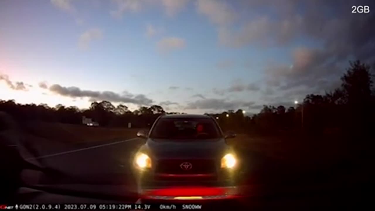 Shocking dashcam footage of car crash involving a young driver