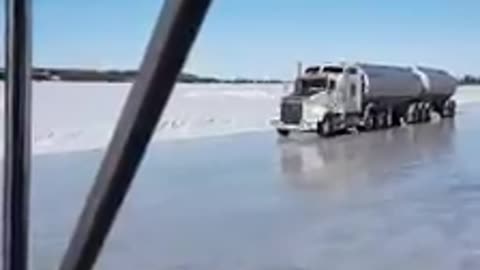 Driving on ice loaded that has been comprised sketchy to say the least when hauling a load