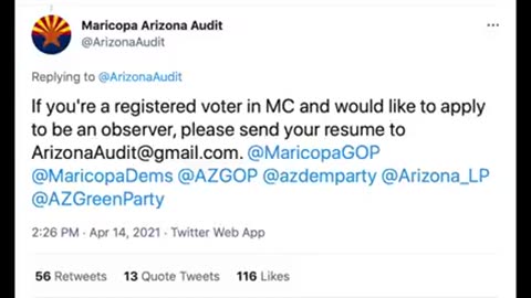 2020, Maricopa County Audit - Location has been contracted