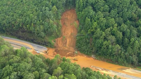 Helene Damage in North Carolina- I-40 Closed