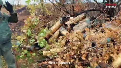 The work of howitzers "Hyacinth-B" in the Donetsk direction.