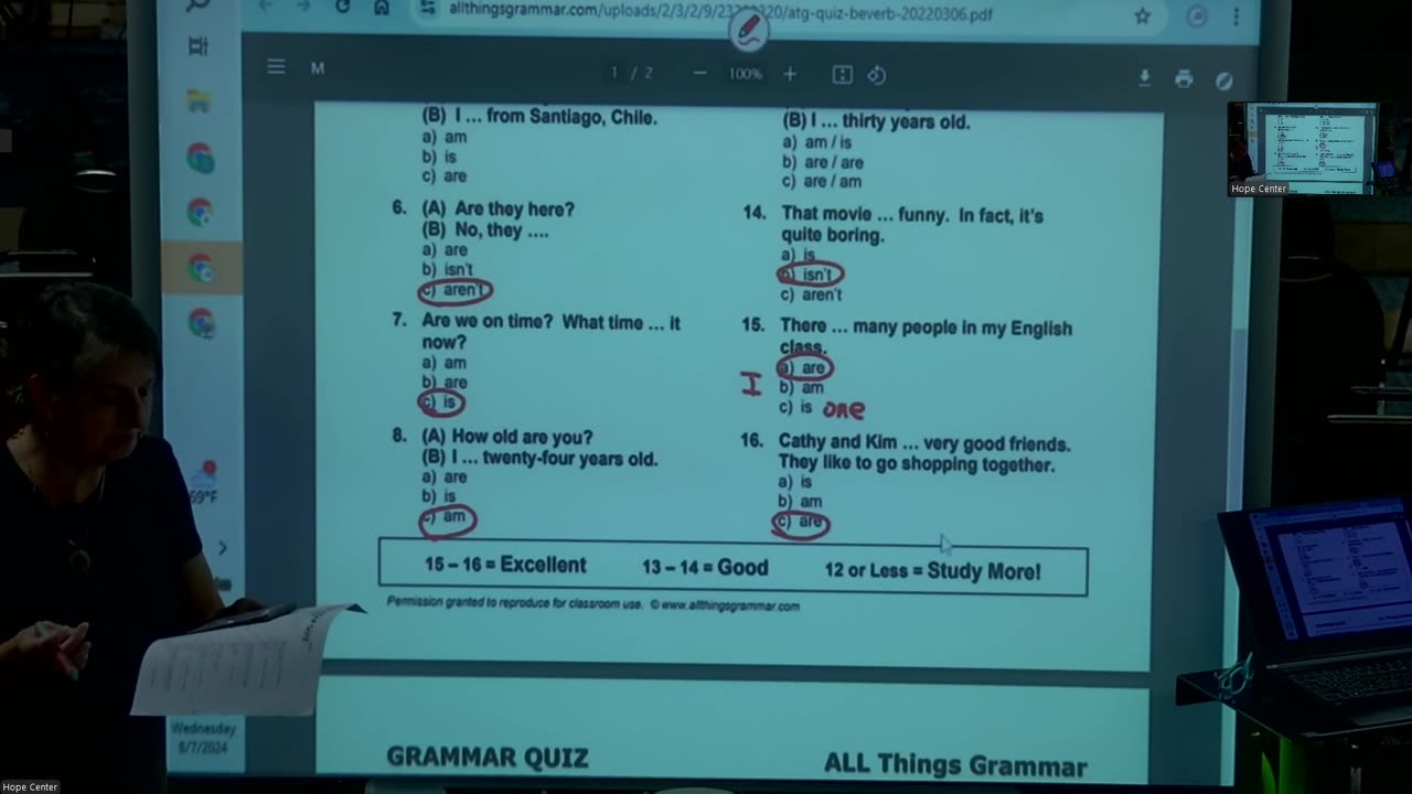 8/7/24 To Be Verbs - Articles A & An Ser verbos - Artículos A y An