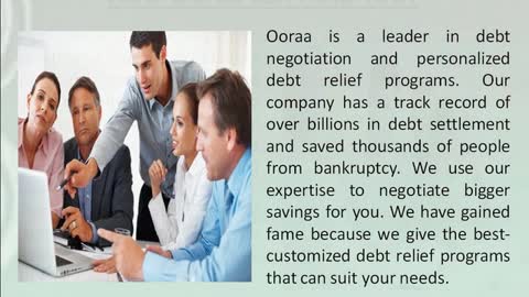 Debt Settlement Solutions By Ooraa