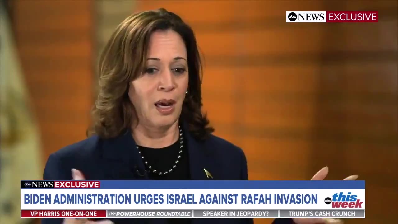 Vice President Kamala Harris Says She's 'Studied The Maps' Of IDF Offensive