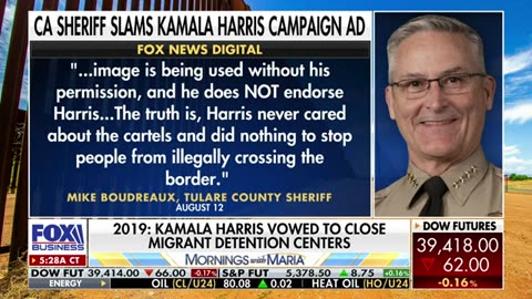 CA sheriff slams Kamala for using his image in ad: I do 'NOT endorse Harris'