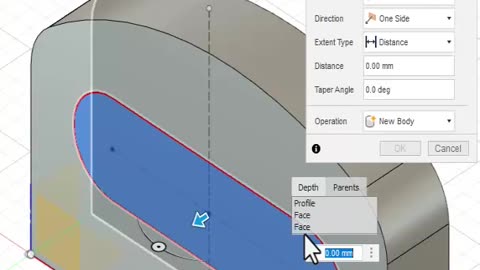 Fusion 360: Center point slot