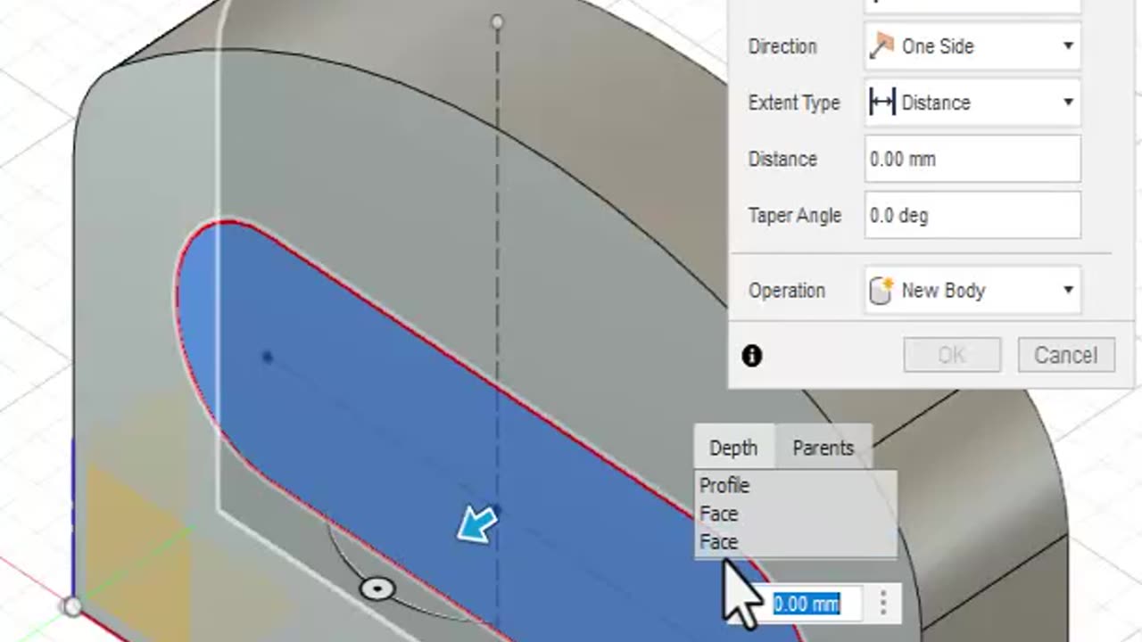 Fusion 360: Center point slot