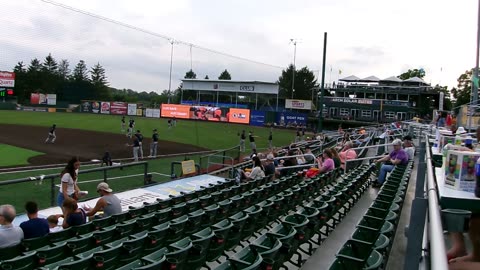 madison mallards pregame, showing new jumbo tron scoreboard