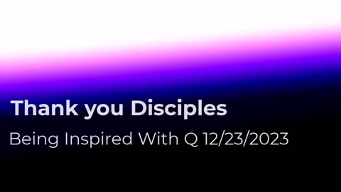 Thank You Disciples 12/23/2023