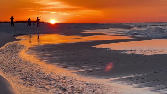 Sunrise with some Blue Heron's