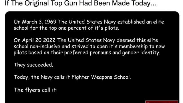 If Top Gun was made in 2022 and not 1986.😁