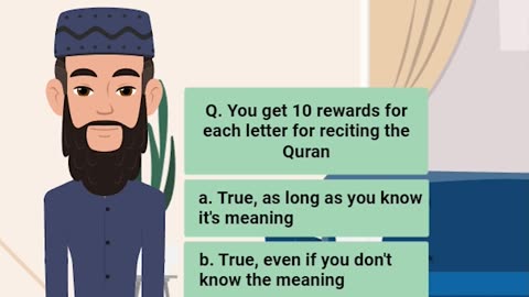 Q. You get 10 rewards for each letter for reciting the Quran | #hadith #islam #muslim |