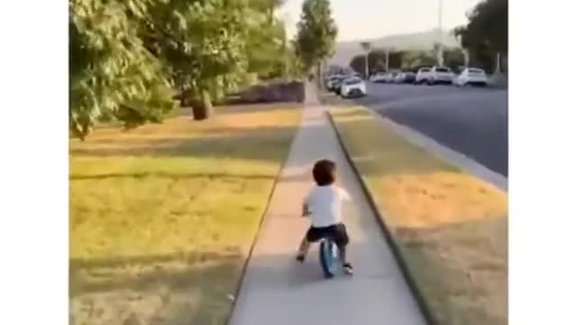 Kid after drunk then riding cycle