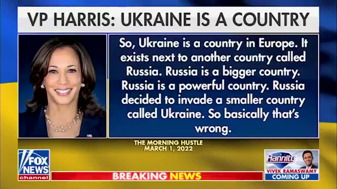 Kamala in 2022: Ukraine is a country in Europe…”