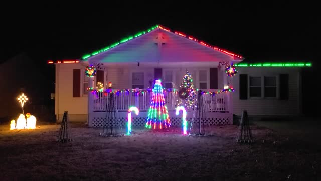 Pursell/White first LED Christmas light show 2020 Song 2 of 3