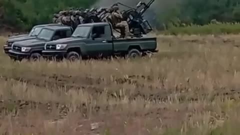 Ukrainian Truck Mounted Anti-Drone Guns