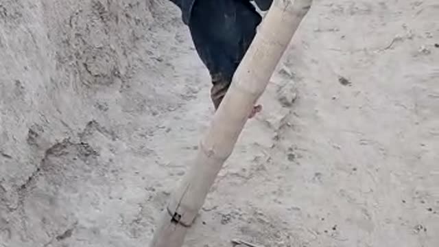 funny and cliver village child climbing