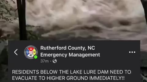 🚨 URGENT: DAM FAILURE IMMINENT IN RUTHERFORD COUNTY, NC