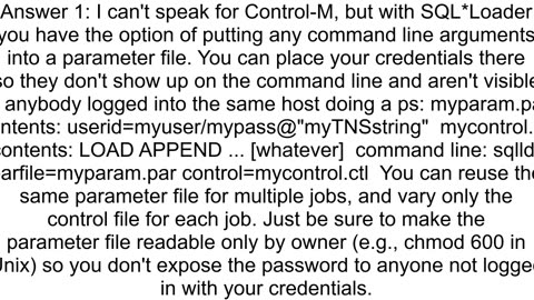 ControlM Importing Data csv to OracleDB using SQLLDR without exposing credentials