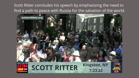 Scott Ritter in Kingston, NY: Peace is the path to salvation