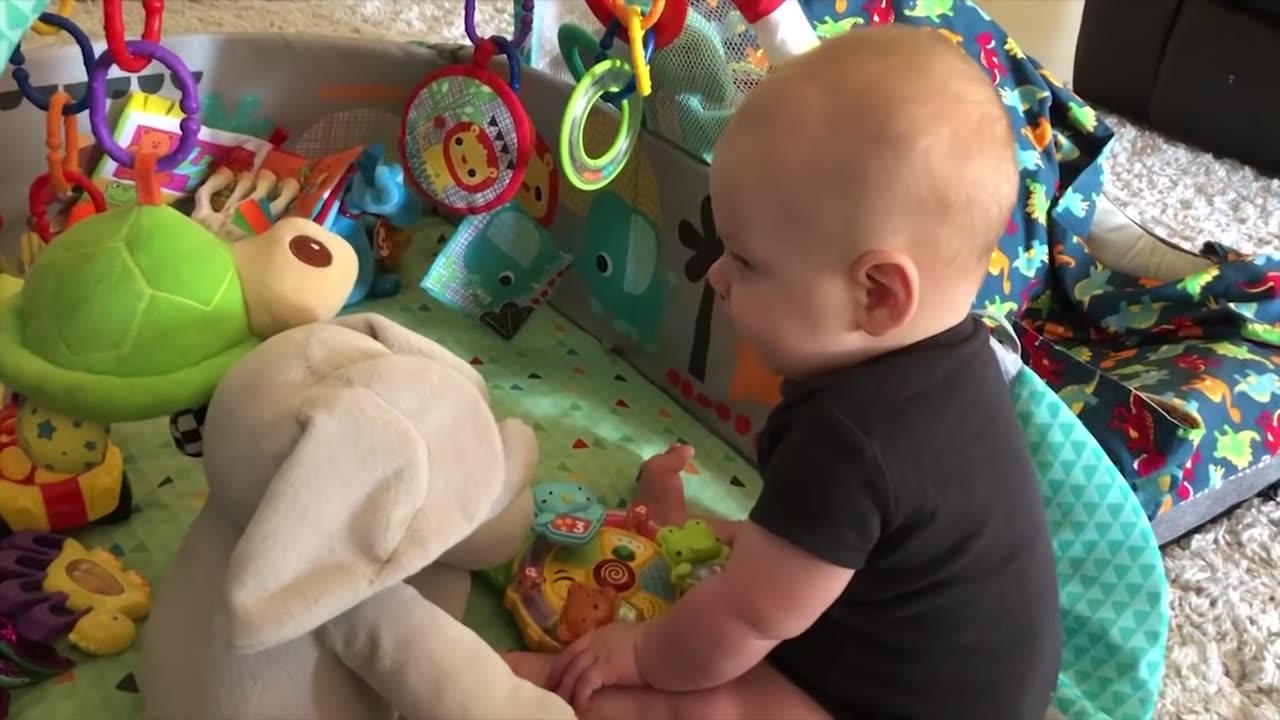 Funny baby videos playing compilation