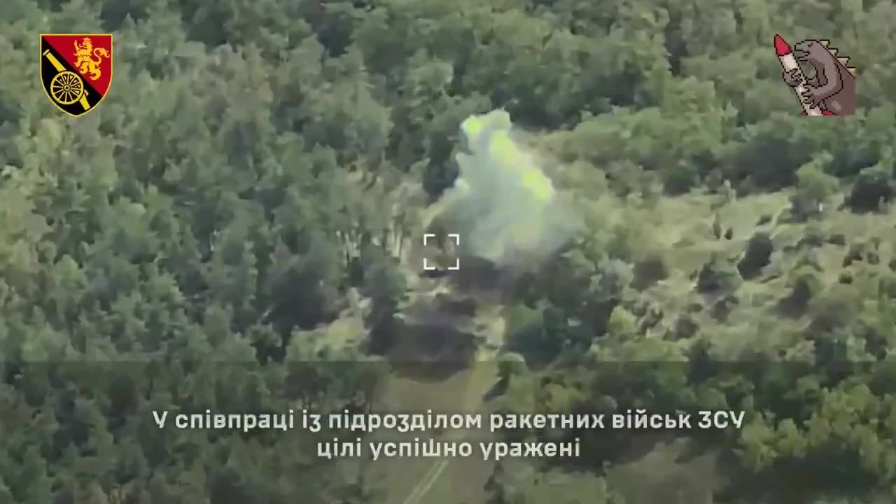 HIMARS Strike on a Russian Heavy Gun Emplacement