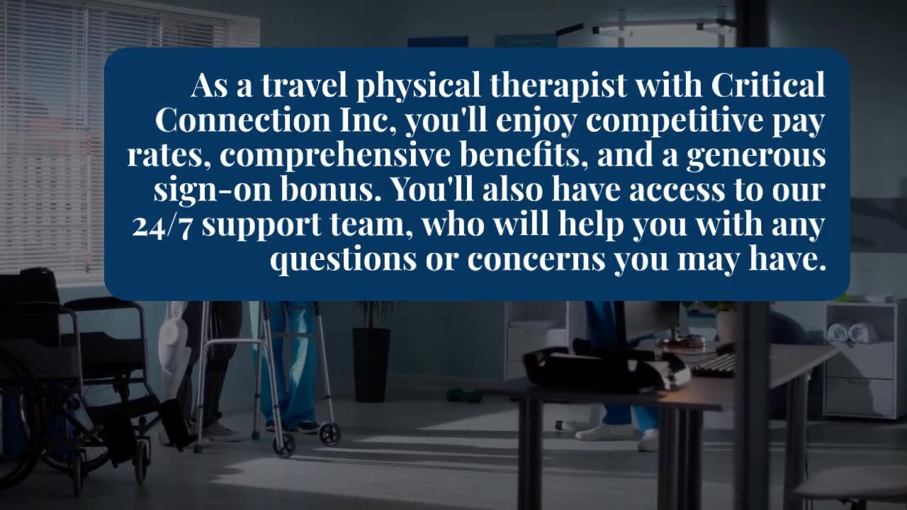 Find The Best Travel Physical Therapist Jobs with Critical Connection Inc