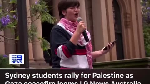 SYDNEY STUDENTS RALLY FOR GAZA PALESTINE