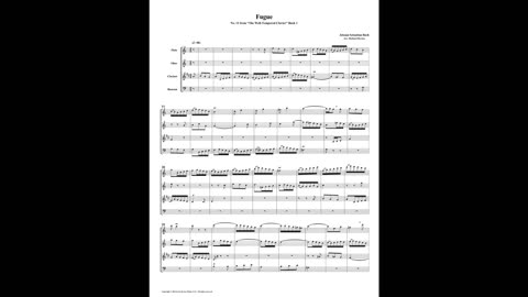 J.S. Bach - Well-Tempered Clavier: Part 1 - Fugue 11 (Woodwind Quartet)